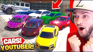 Stealing *YOUTUBERS* Cars in GTA 5! (Real Life Cars)