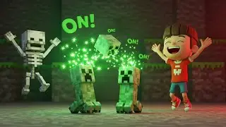 Minecraft Tiny Skeleton Got Stuck in the Cave | Nursery Rhymes for Kids & Baby Songs