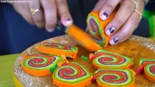 Rainbow puri Recipe | How to Make Amazing Crispy Rainbow Snack for Kids