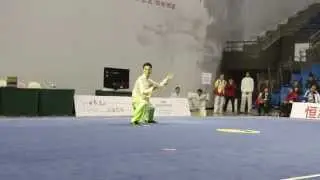 TAIJIQUAN. Demonstration performance Chinese athletes  at the World Taijiquan Championship