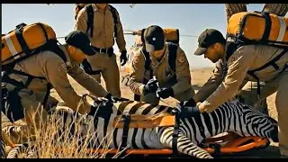 &ldquo;Zebra Falls While Eating Tree Leaves | Helicopter Rescue Saves Its Life&rdquo;