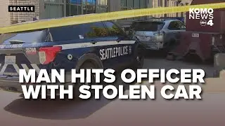 BREAKING: Man allegedly hits police officer then ditches stolen car near Seattle park