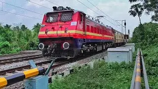 Furious Red Beast WAP-4 Loco Led Trains Skip Between Railgate | Teesta Torsa+Sahid+Intercity | IR