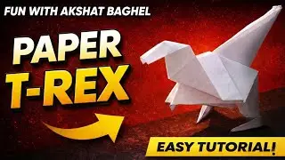 How to Make Paper T-Rex 🦖 | Easy Origami Dinosaur | Step by Step Tutorial