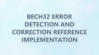 Bech32 error detection and correction reference implementation