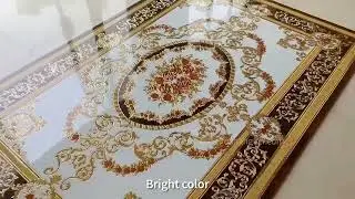 Polished golden crystal decorative porcelain floor carpet tiles