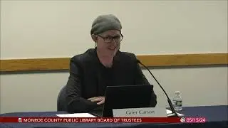 Monroe County Public Library Board of Trustees, May 15, 2024