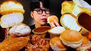 뚜레쥬르 퐁신퐁신 크림도넛 빵 먹방 디저트 BREAD ASMR MUKBANG DESSERT クリームドーナツ