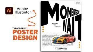 Creative Typography Design in Illustrator | Modern Typography | Illustrator 2025