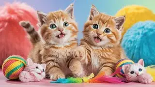 Relaxing Cat Animation for Kids | Soft Colors & Happy Cat Vibes 2025 ||