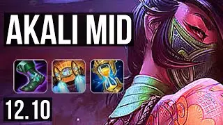 AKALI vs ZOE (MID) | 69% winrate, 7 solo kills | EUW Master | 12.10