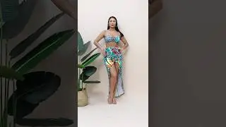 🌴🌺 Tropical Print Two-Piece Set Try-On | Beach Vacation Vibes #ootdguide #fashion #girlmerry