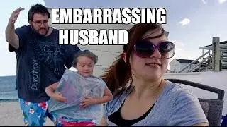 EMBARRASSING HUSBAND at the BEACH! JOHN CENA KITE KICKS OUT!!!