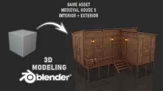 Medieval Fantasy House 5 Modeling in Blender - Blender Tutorial - 3d Game Asset House