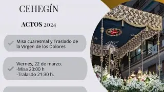 Semana Santa de Cehegín 2024  Ermita La Soledad, traslado de la Virgen de los Dolores.