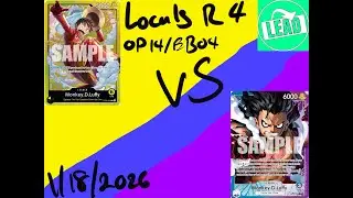 OPTCG OP14/EB04 Locals: R4 ST29 Y Luffy vs U/P Luffy