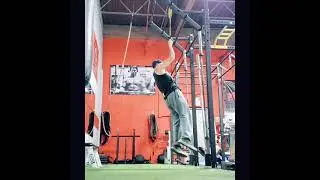 One arm pull-up on rope  #pullup #calisthenics #bodyweight