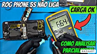 Asus Rog Phone 5s não pega carga e não liga | Análise no setor de carga para orçamento Passo a Passo