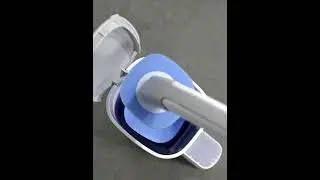 Универсальная щетка для уборки ванной со сменными насадками MTS clip type removable toilet brush
