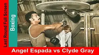 Angel Espada vs Clyde Gray, Widescreen Last Round, Boxing Title Match 1975 Puerto Rico, Gray in red