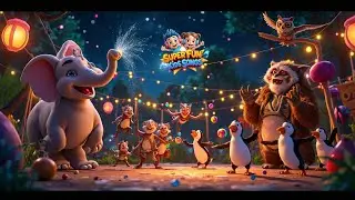 Zoo After Dark  🦓🎶 FUN Animal song for kids