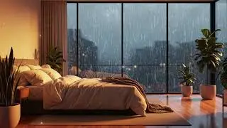 Soft Rain Ambience with Calm Music for Night Relaxation & Sleep  2 Hours