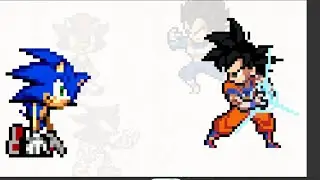 sonic vs goku #spriteanimations #sonic #dragonball