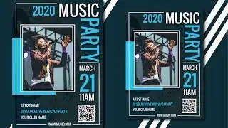 Music Poster Design | Music Flyer Design | Music Banner Design | Illustrator Tutorial