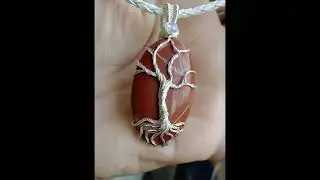 Tree of Life pendant, red Jasper