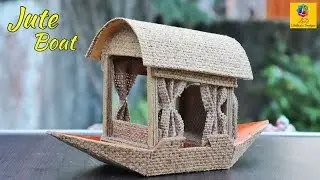 Amazing! make a beautiful boat from Jute and Cardboard | Jute boat showpiece making | Jute Crafts
