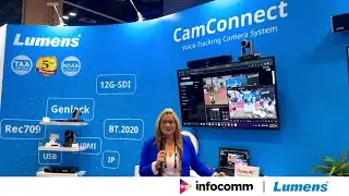 Lumens @ InfoComm 2023: VC-TR60 4K Dante AV-H AI Auto Tracking Camera | Lumens ProAV