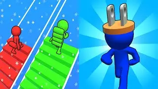 Bridge Race VS Plug Head - All Levels Gameplay Android, ios (Part 93)