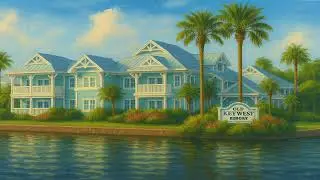 Old Key West Resort at Disney World | Relaxing Frame TV Art | 4K Disney Screensaver