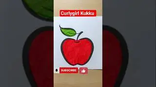 Colour an apple with sketch colour #shorts #apple #drawing