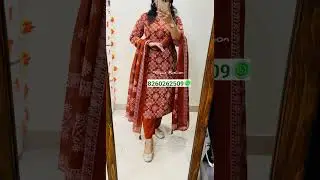 🌟 Order now via 8260262509 Premium Quality Cotton Churidar Set 🌟