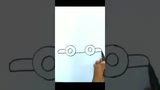 C letter into Car Drawing #shorts #youtubeshorts