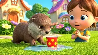 A lontra travessa derramou o copo de &aacute;gua AV1 | Funny Toddler Song | Kids Rhymes