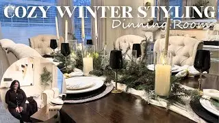 Cozy Dinning-room Winter Styling #trending #homedecor #afterchristmas 