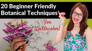 EASY Botanical Techniques! (Watercolor Painting For Beginners)