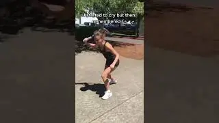 Girl freaking out and smashing racquet after loss.