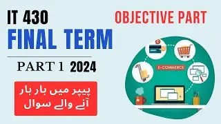 IT430 E-Commerce Final Term Preparation 2024 By VU Rocky Team|| IT430 MOST IMPORTANT & REPATED MCQS