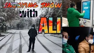 enjoying snow||with||friend||fun time|| snowing in Italy||2021