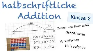 Halbschriftliche Addition Klasse 2 || Grundschule Mathe
