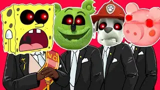 SpongeBob.EXE & Gummy Bear.EXE & Paw Patrol.EXE & Roblox Piggy.EXE - Meme Coffin Dance COVER
