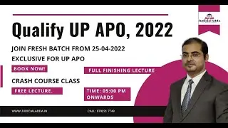 UP APO Vacancies 2022 | New Batch for APO Exam |