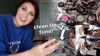 Organizing/Cleaning My Makeup & Brushes | A Mini Review on it ALL!!