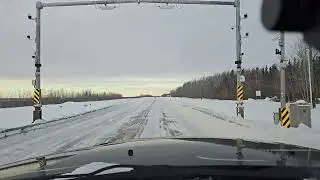 Deh Cho Bridge, Mckenzie River crossing, coming into Fort Providence NWT en route to Yellowknife NWT