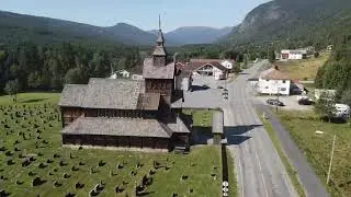 Uvdal kirke dronefilm august 2020