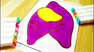 🛑🔥 How to Draw a delicious a sweet potato #coloring 