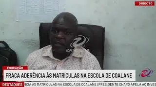 FRACA ADERÊNCIA ÀS MATRÍCULAS PREOCUPA ESCOLA DE COALANE| TV Zambézia 24h